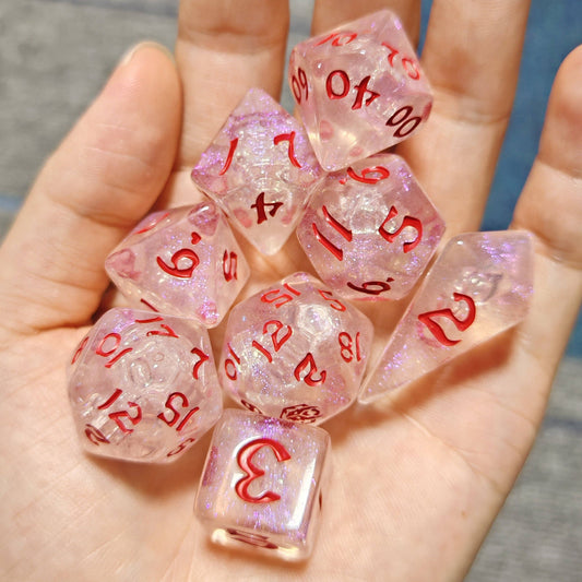 Wyrmforged Rollers - Rounded Edge 8 Piece Polyhedral Dice se