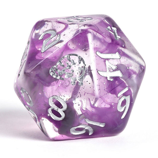 Wyrmforged Rollers Round Edge Resin RPG Dice Set - Opossum