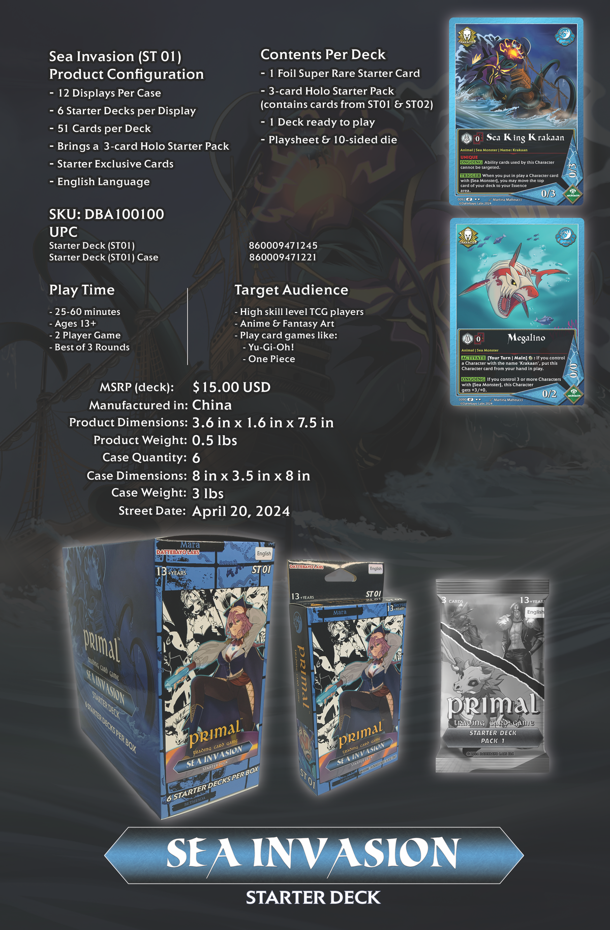 Primal TCG: Sea Invasion Starter Deck (ST01)