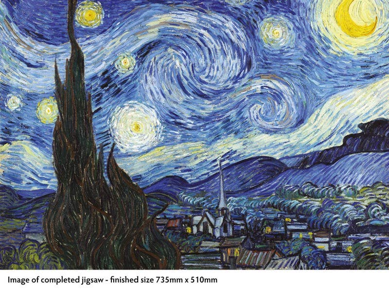 Vincent Van Gogh: Starry Night 1000 Piece Jigsaw Puzzle