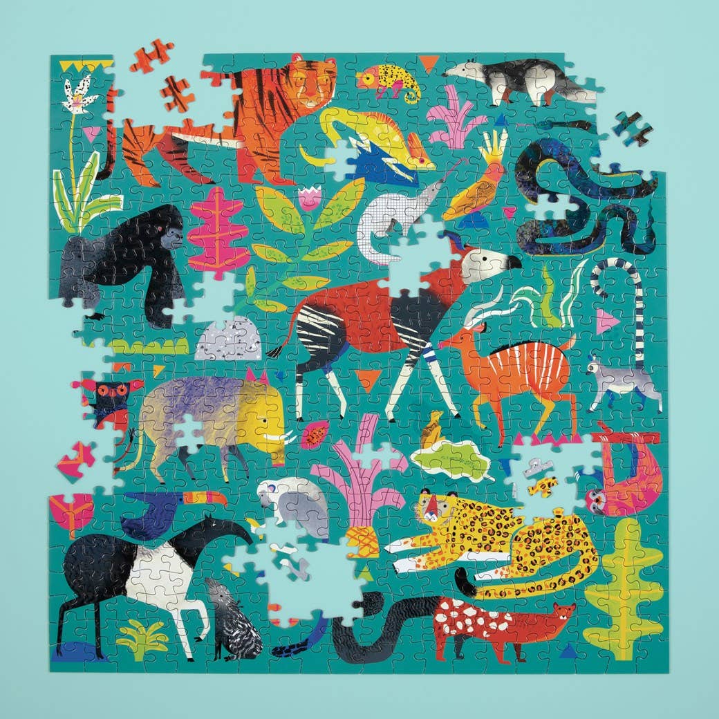 Rainforest Animals 500 Piece Family Jigsaw Puzzle
