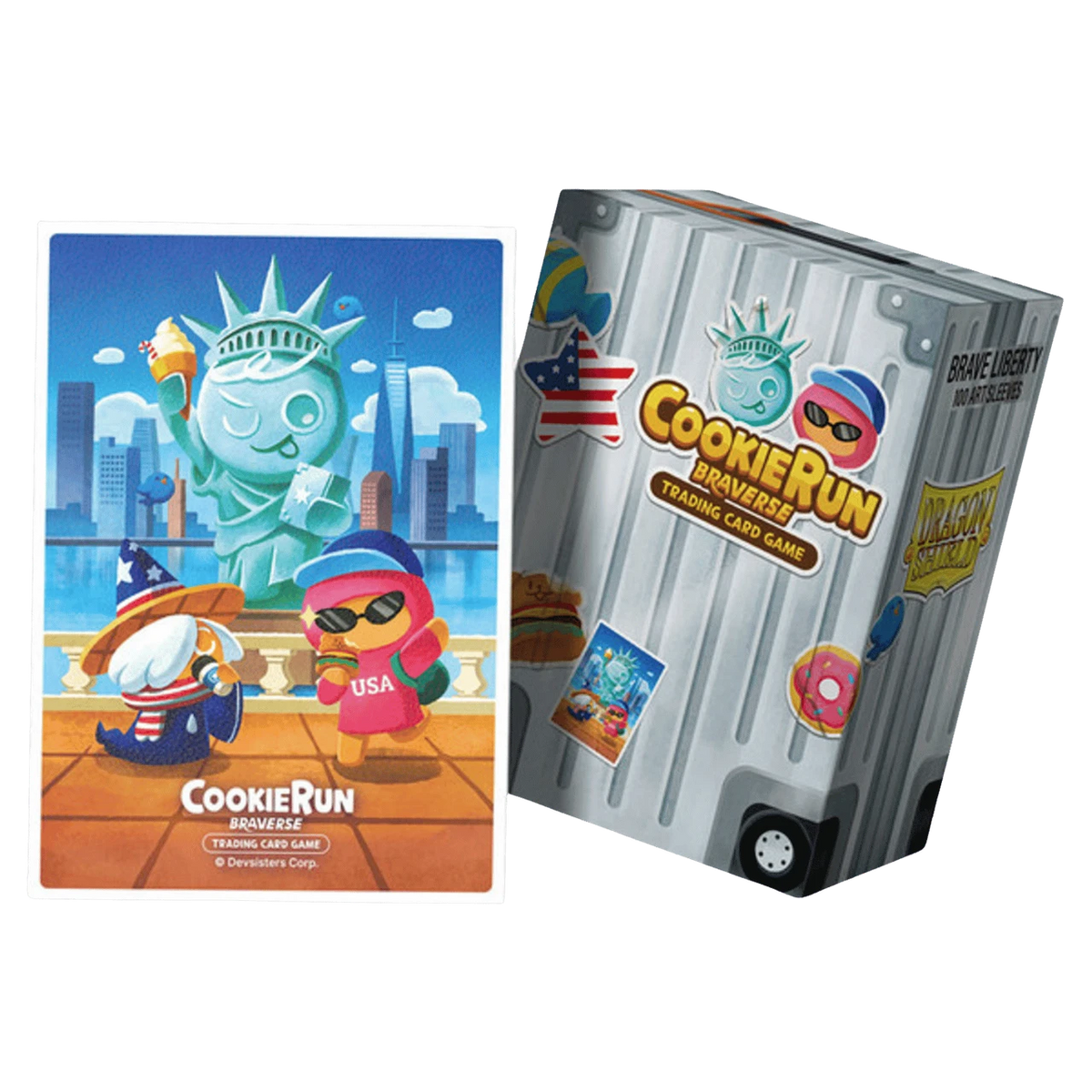 Dragon Shield Brave Liberty CookieRun art sleeves and box