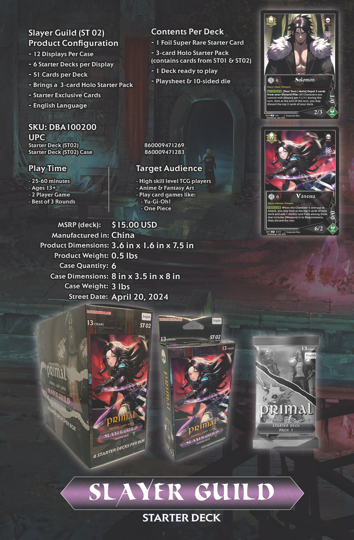 Primal TCG: Slayer Guild Starter Deck (ST02)