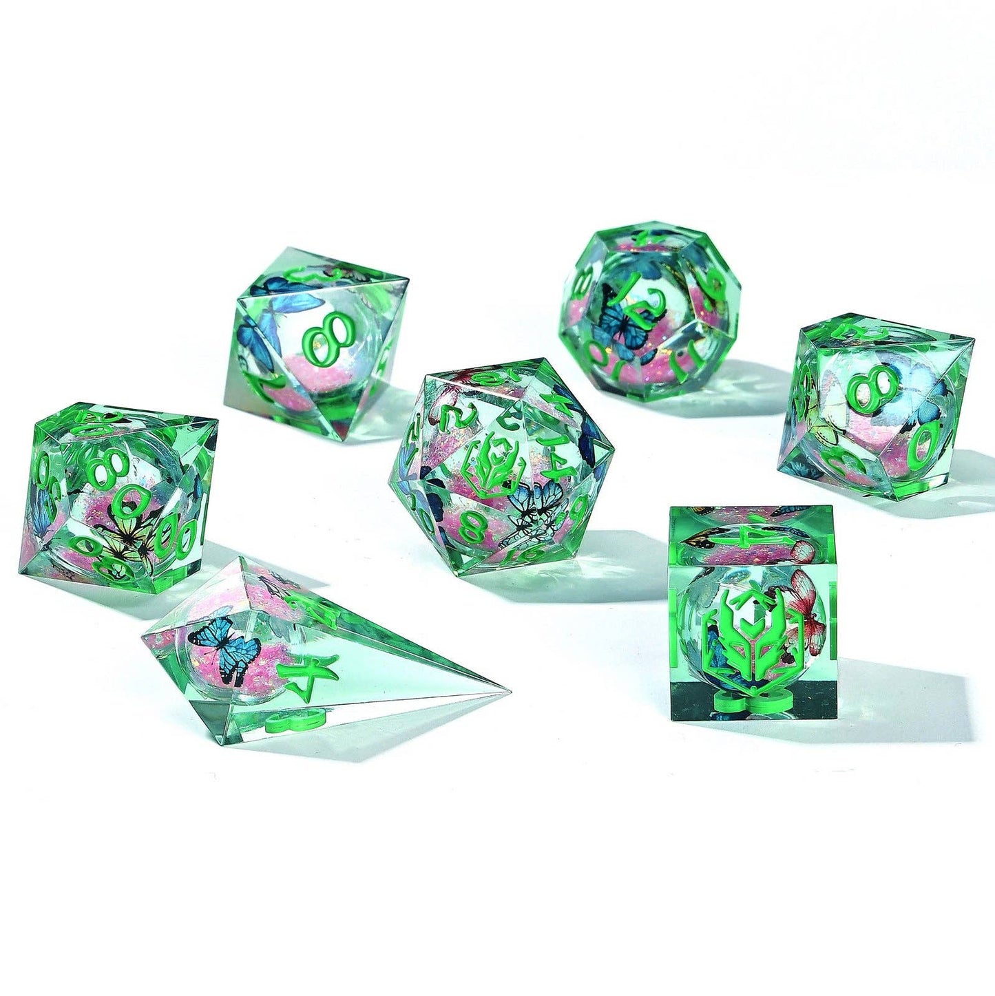 Captured Magic Sharp Edged Liquid Core Dice Set - Dream Wing