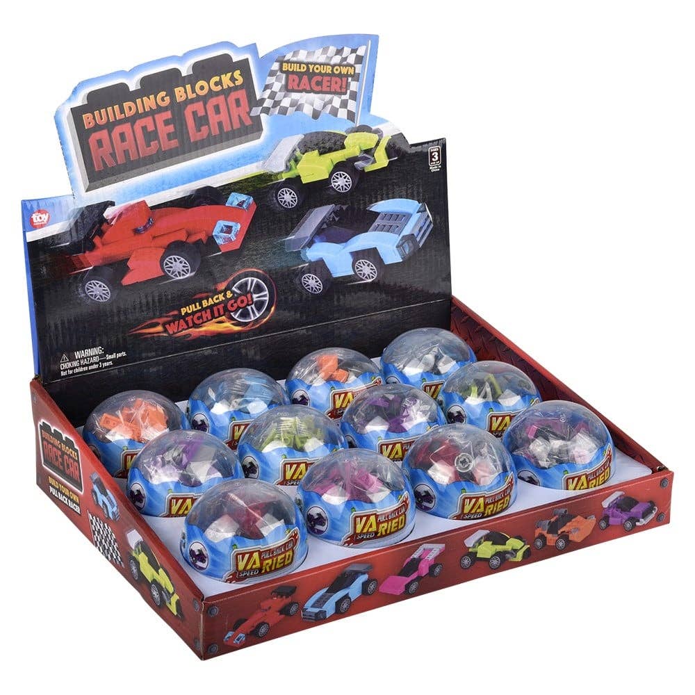 2.75" BUILDING BLOCK PULL BACK RACE CAR
