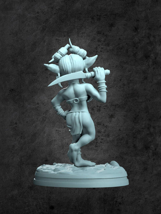 Goblin Female Miniature for Tabletop RPGs