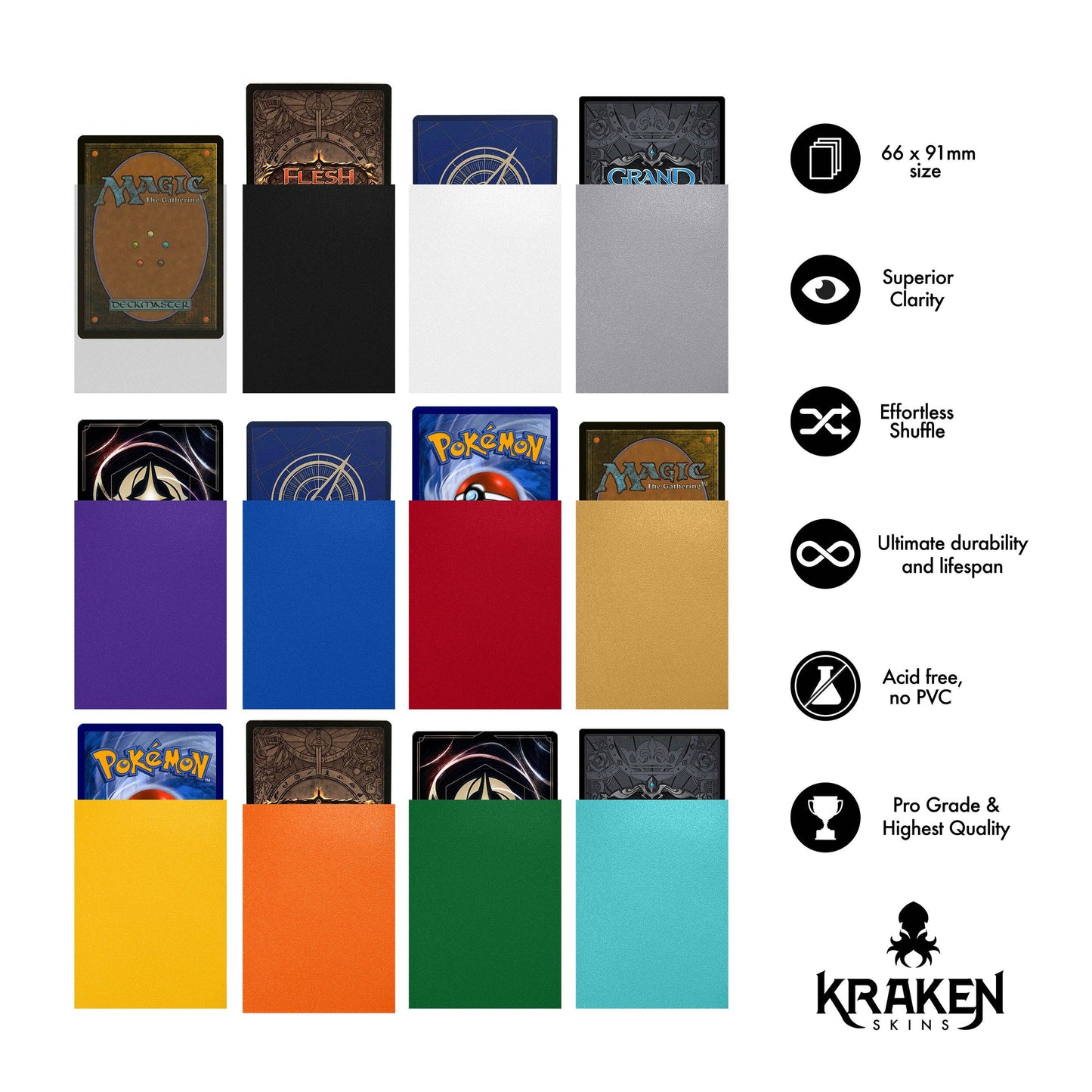 Kraken Skins Pistachio Green Matte Sleeves