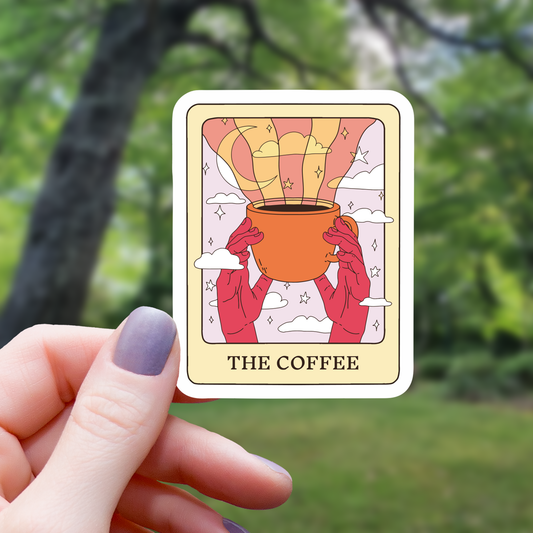 The Coffee Tarot Pastel Sticker - 3"