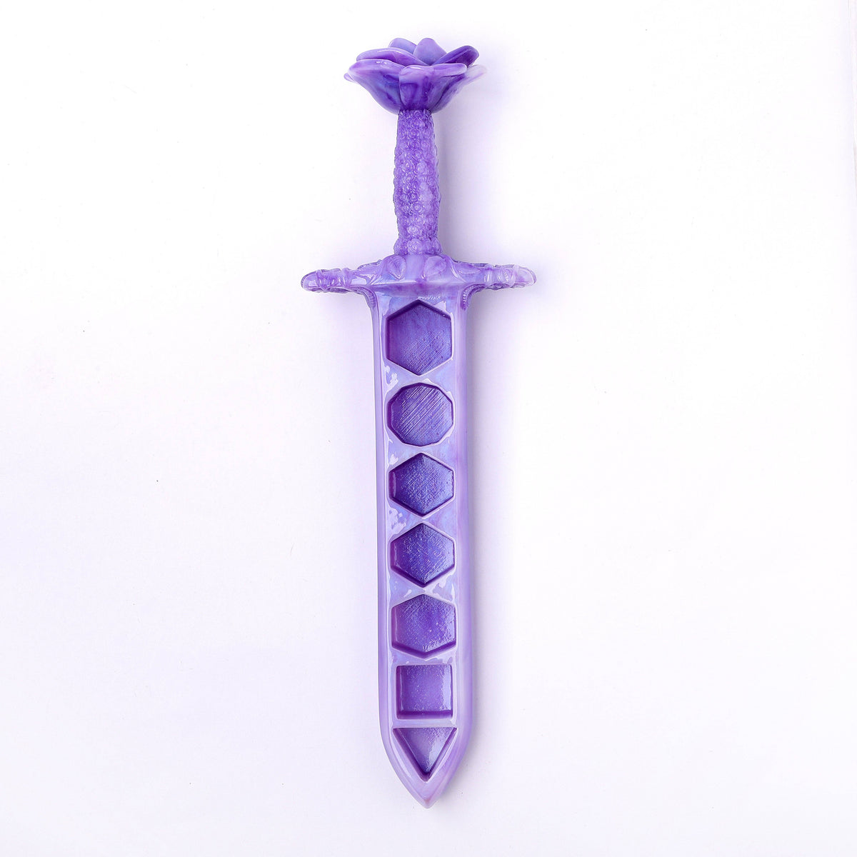 Rose Dagger Resin Dice Case - Purple