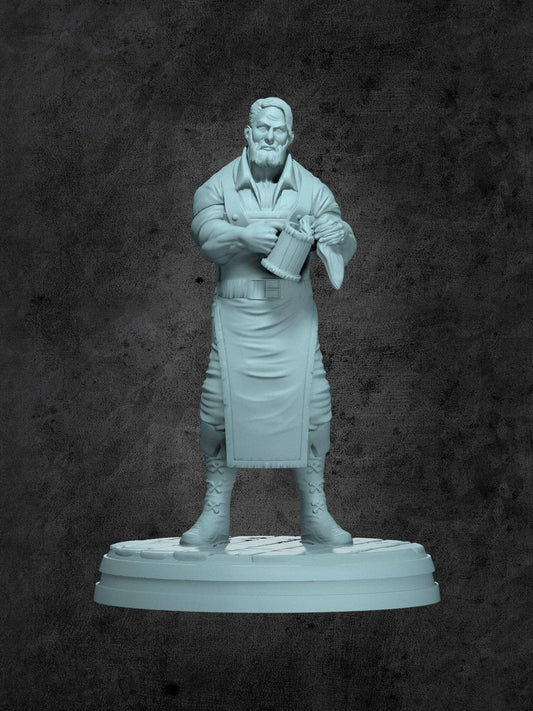 Pat (Bartender) Miniature for Tabletop RPGs