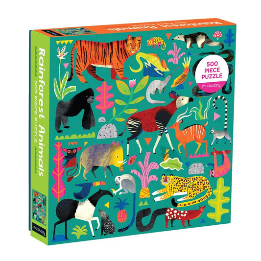 Rainforest Animals 500 Piece Family Jigsaw Puzzle