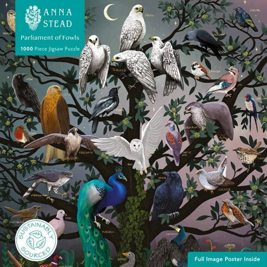 Anna Stead: Parliament Of Fowls 1000 Pc Sustainable Puzzle