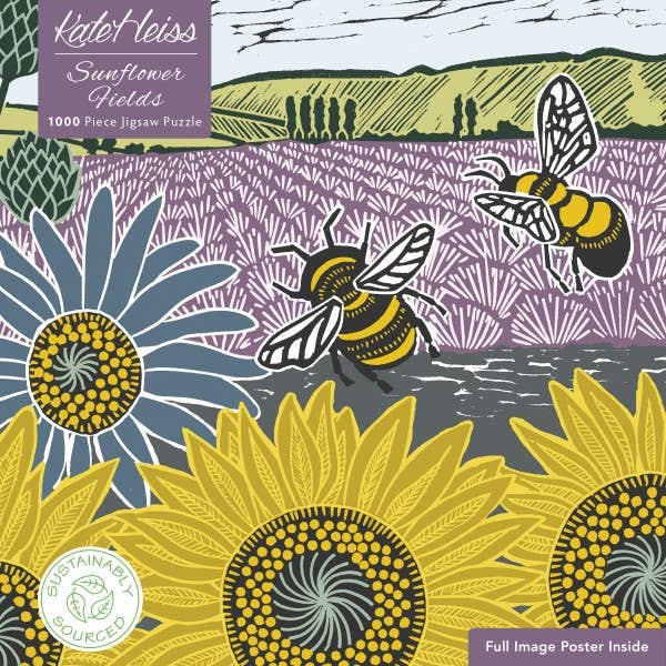 Kate Heiss: Sunflower Fields 1000 Piece Sustainable Puzzle