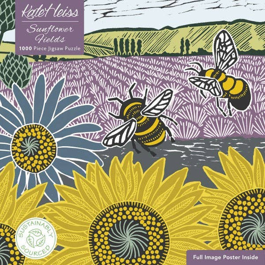 Kate Heiss: Sunflower Fields 1000 Piece Sustainable Puzzle