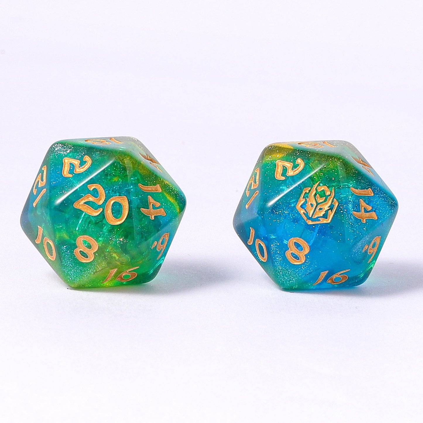 Wyrmforged Rollers - Rounded Edge 8 Piece Polyhedral Dice set