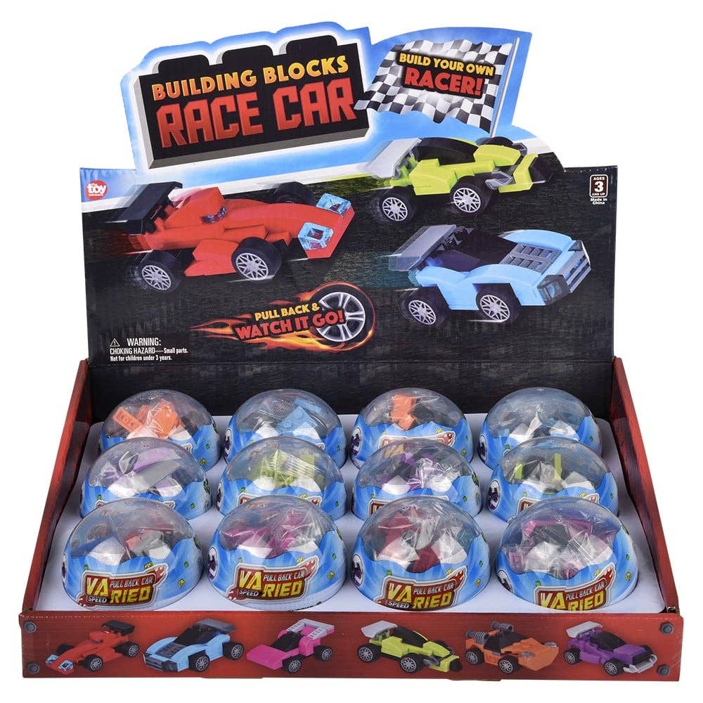 2.75" BUILDING BLOCK PULL BACK RACE CAR