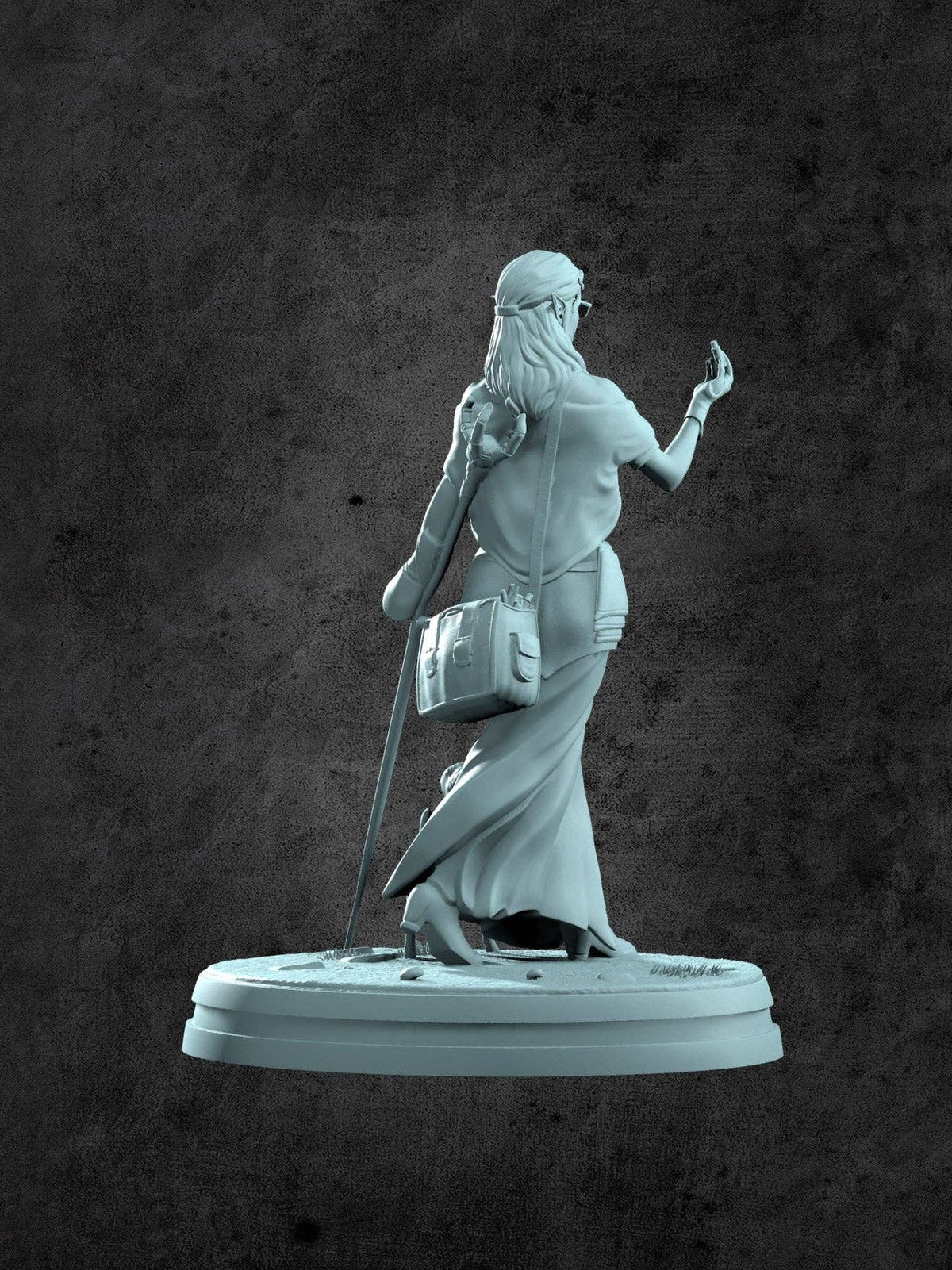 Elisabet and "Monster" (Apothecary & Dog) Miniature for Tabletop RPGs