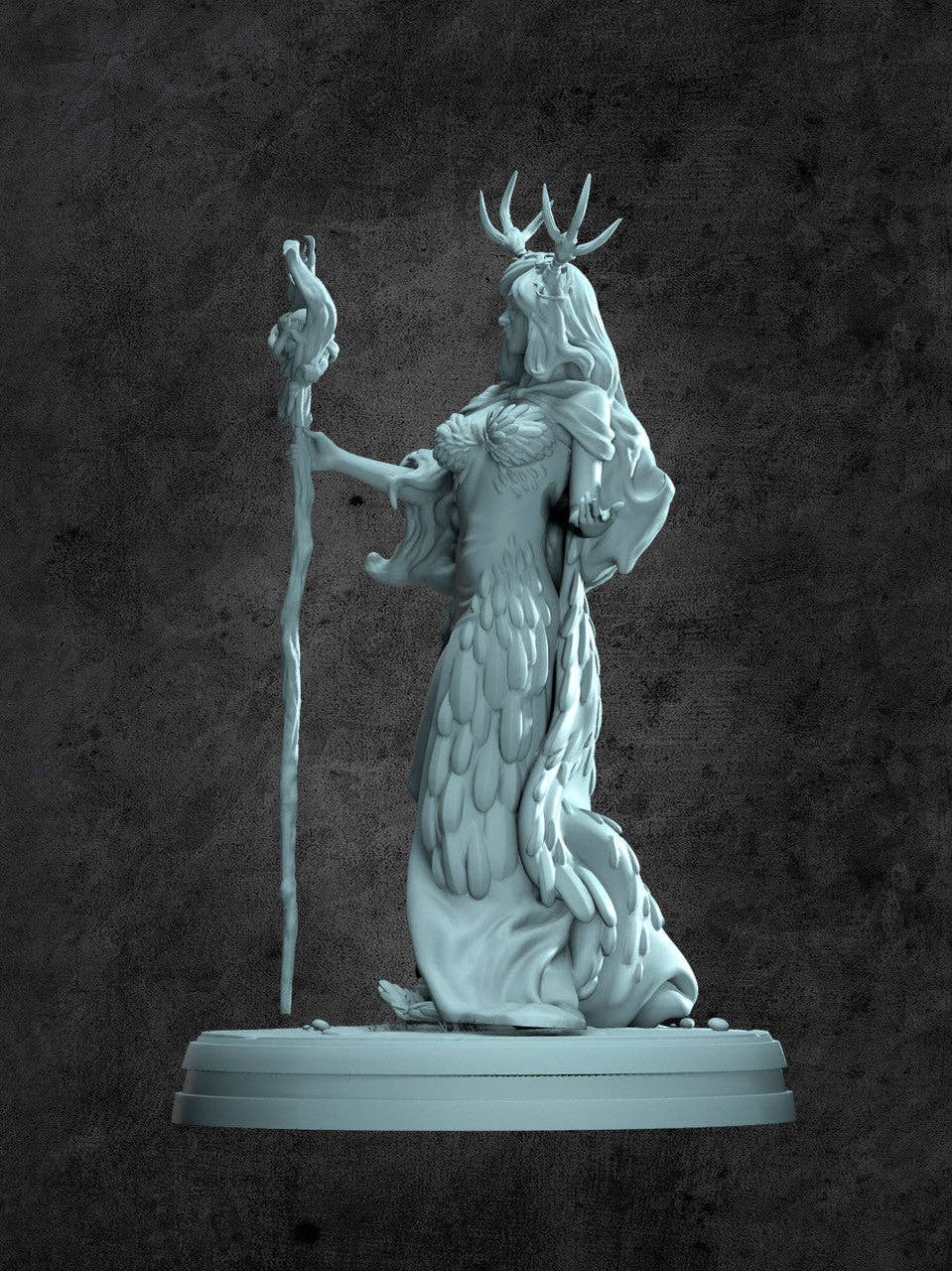 Diana the Druid Miniature for Tabletop RPGs