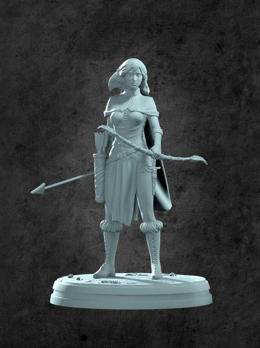 Anabella The Ranger Miniature for Tabletop RPGs