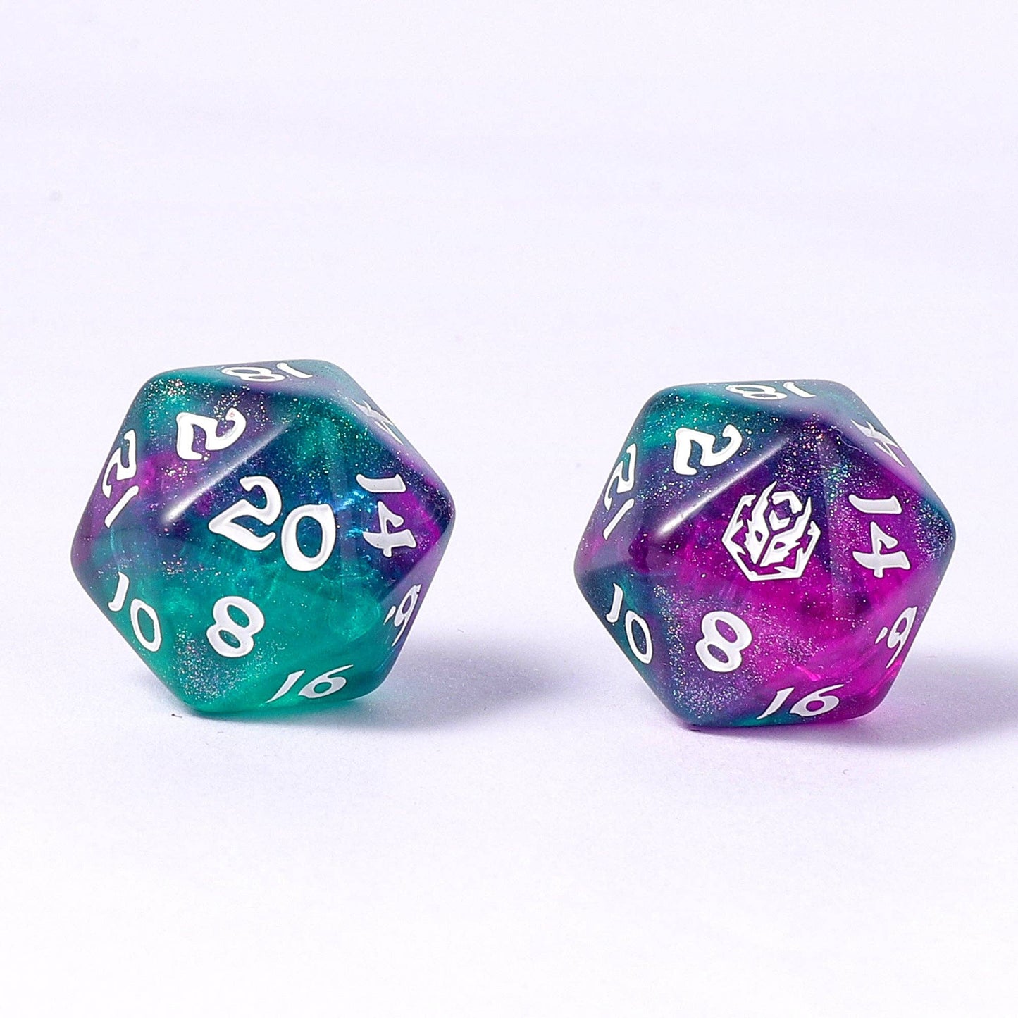 Wyrmforged Rollers - Rounded Edge 8 Piece Polyhedral Dice set