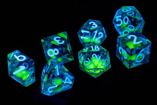 Shadow Light Blacklight UV Reactive Liquid Core Dice