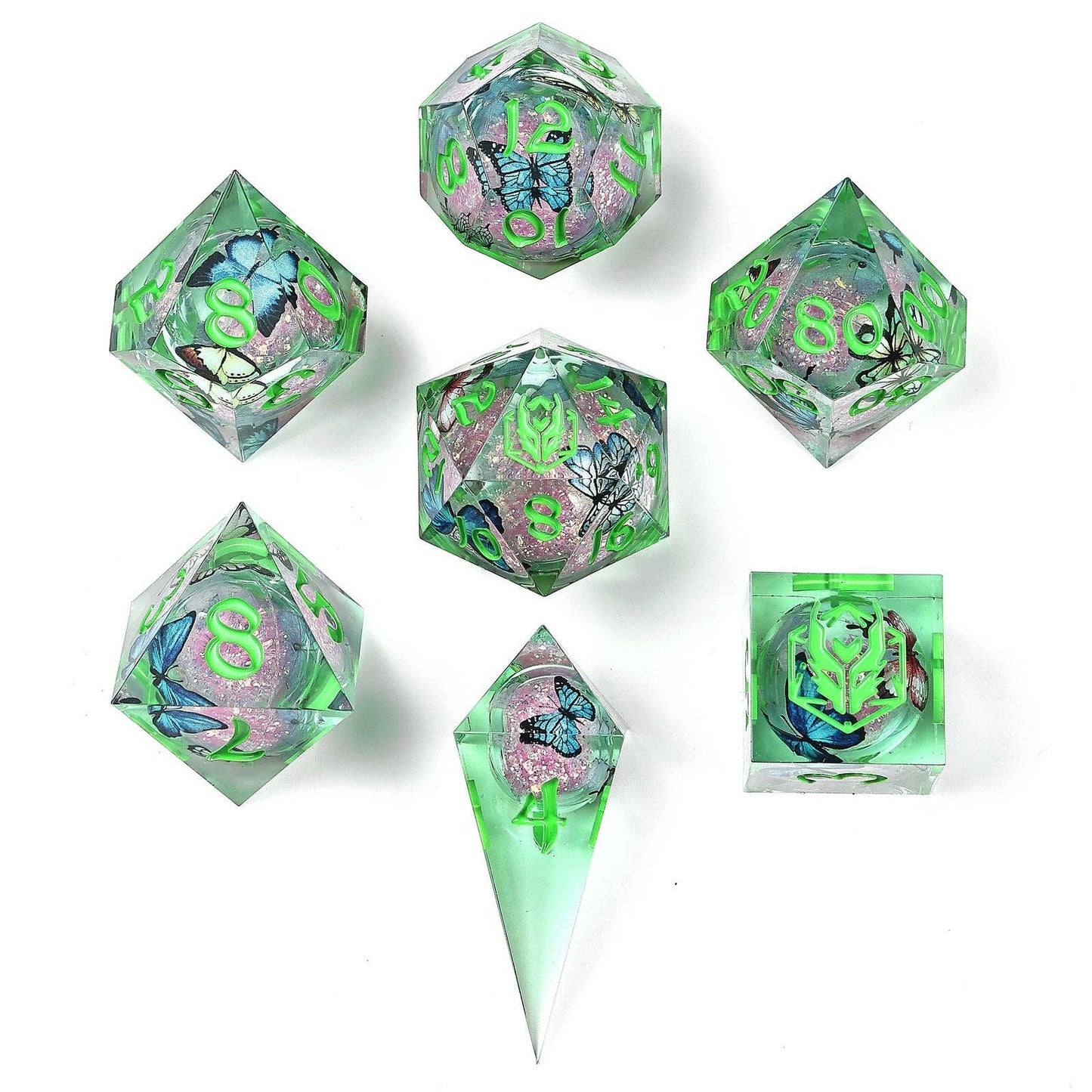 Captured Magic Sharp Edged Liquid Core Dice Set - Dream Wing