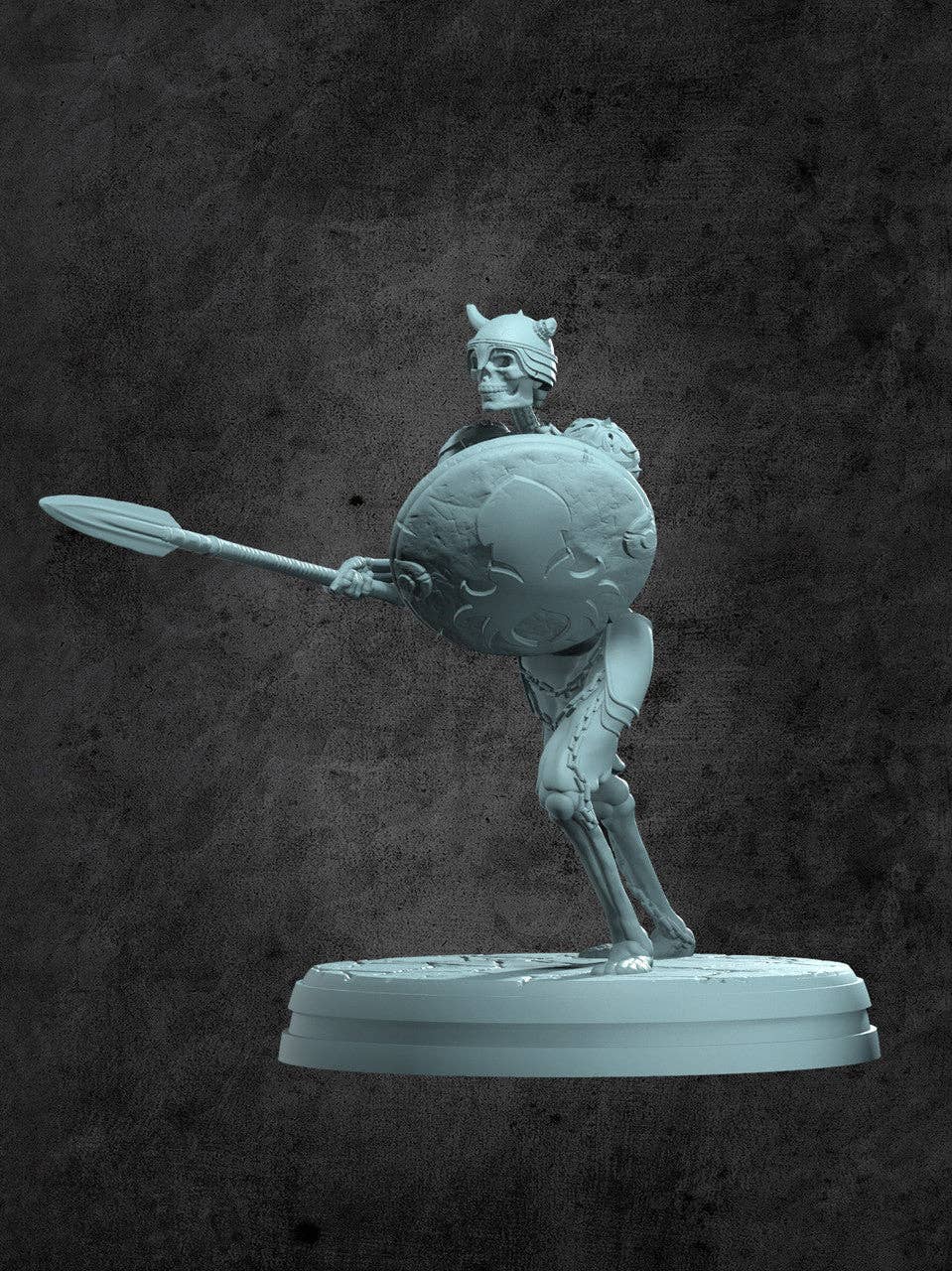 Skeleton Spearman Miniature for Tabletop RPGs