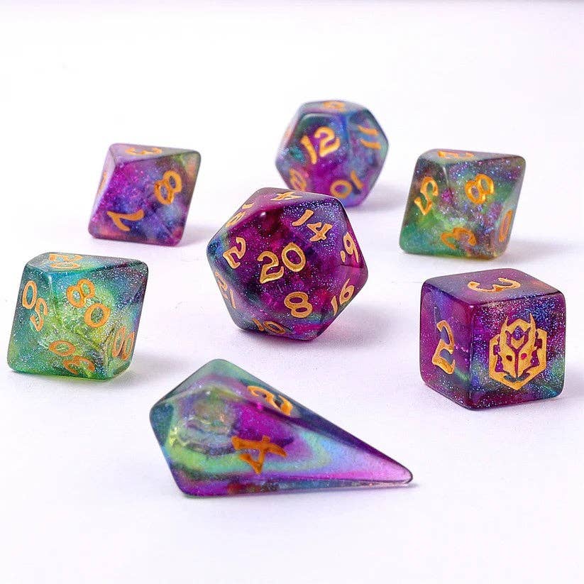 Mini Polymer RPG Dice Set - Siren's Melody
