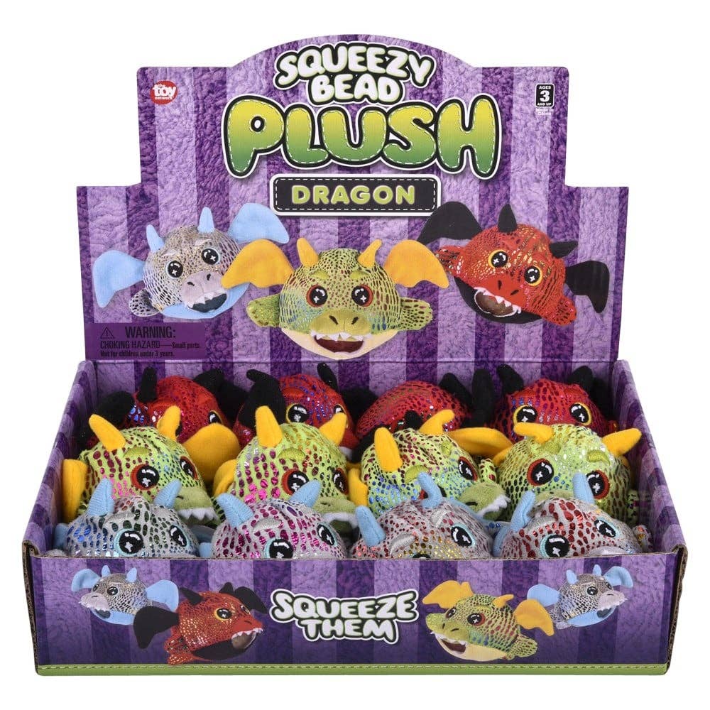 3" Dragon Squeezy Bead plush