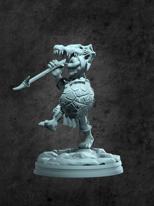 Goblin Crocodile Hunter Miniature for Tabletop RPGs