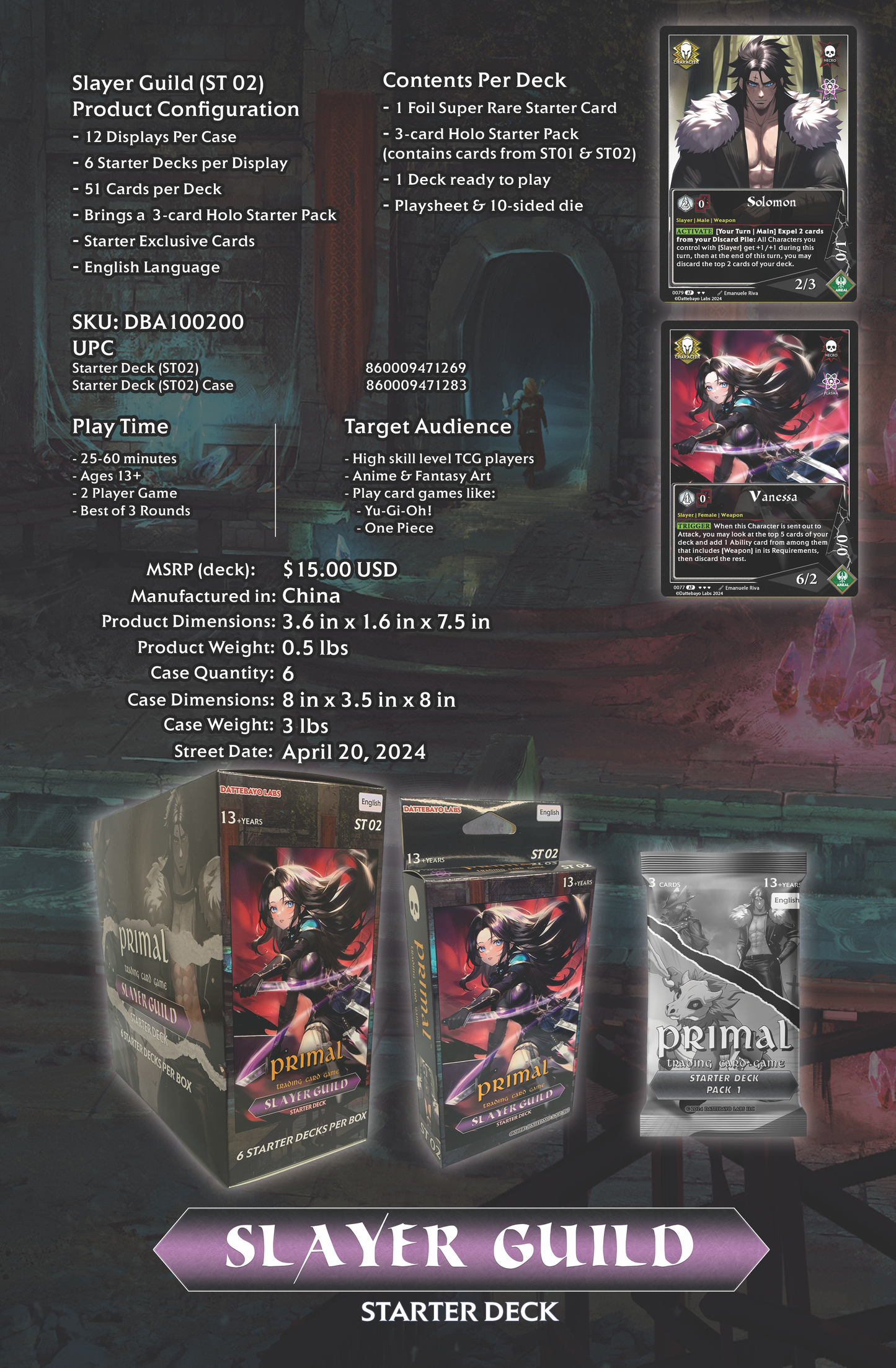 Primal TCG: Slayer Guild Starter Deck (ST02)