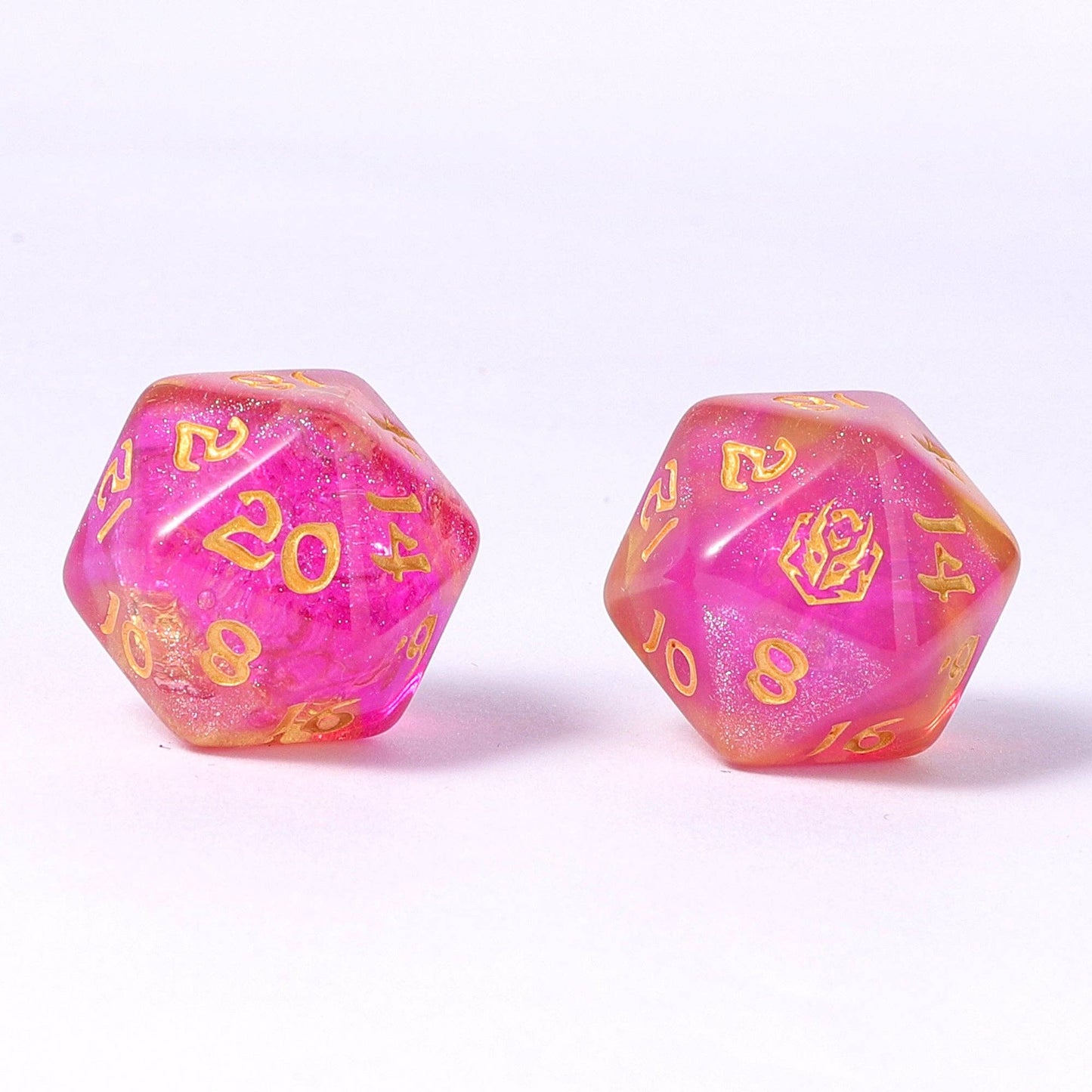 Wyrmforged Rollers - Rounded Edge 8 Piece Polyhedral Dice set