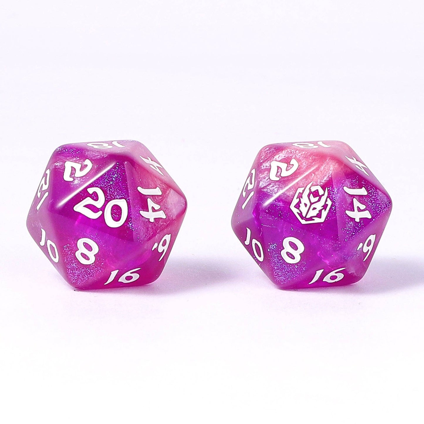 Wyrmforged Rollers - Rounded Edge 8 Piece Polyhedral Dice set