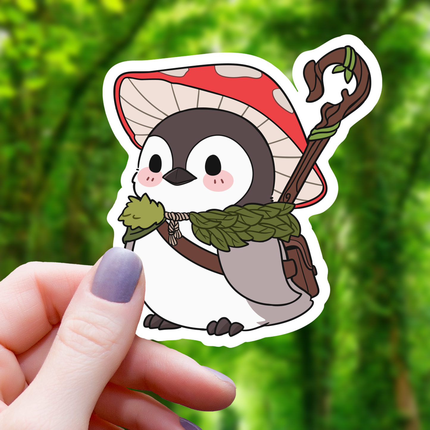 Penguin Druid TTRPG Class Sticker-3"