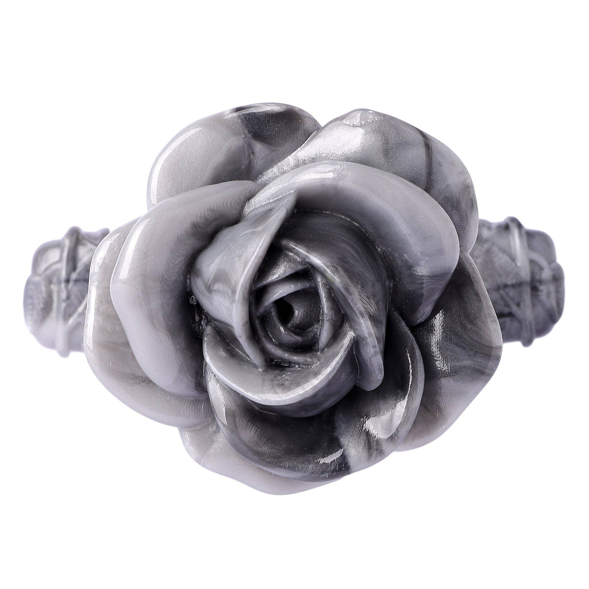 Rose Dagger Resin Dice Case - Silver