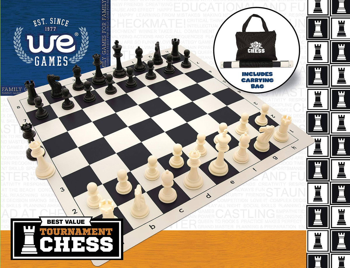 WE Games Best Value Tournament Chess Set - 20 inch
