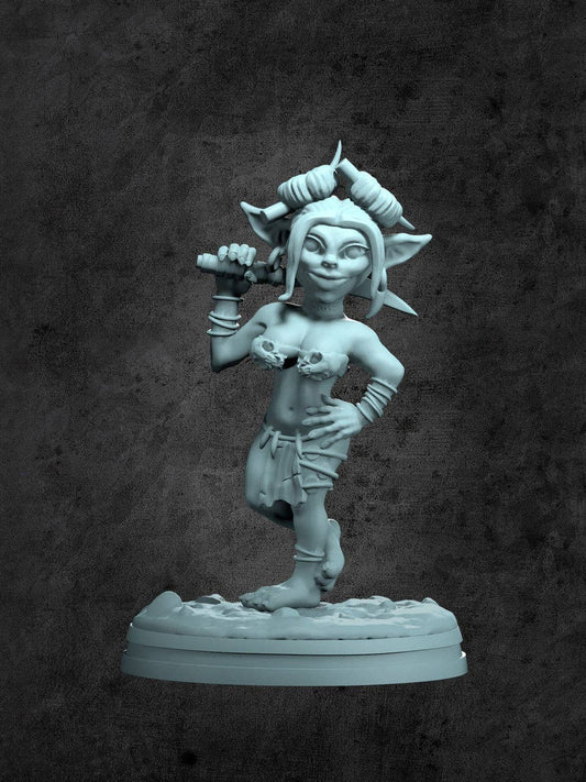 Goblin Female Miniature for Tabletop RPGs