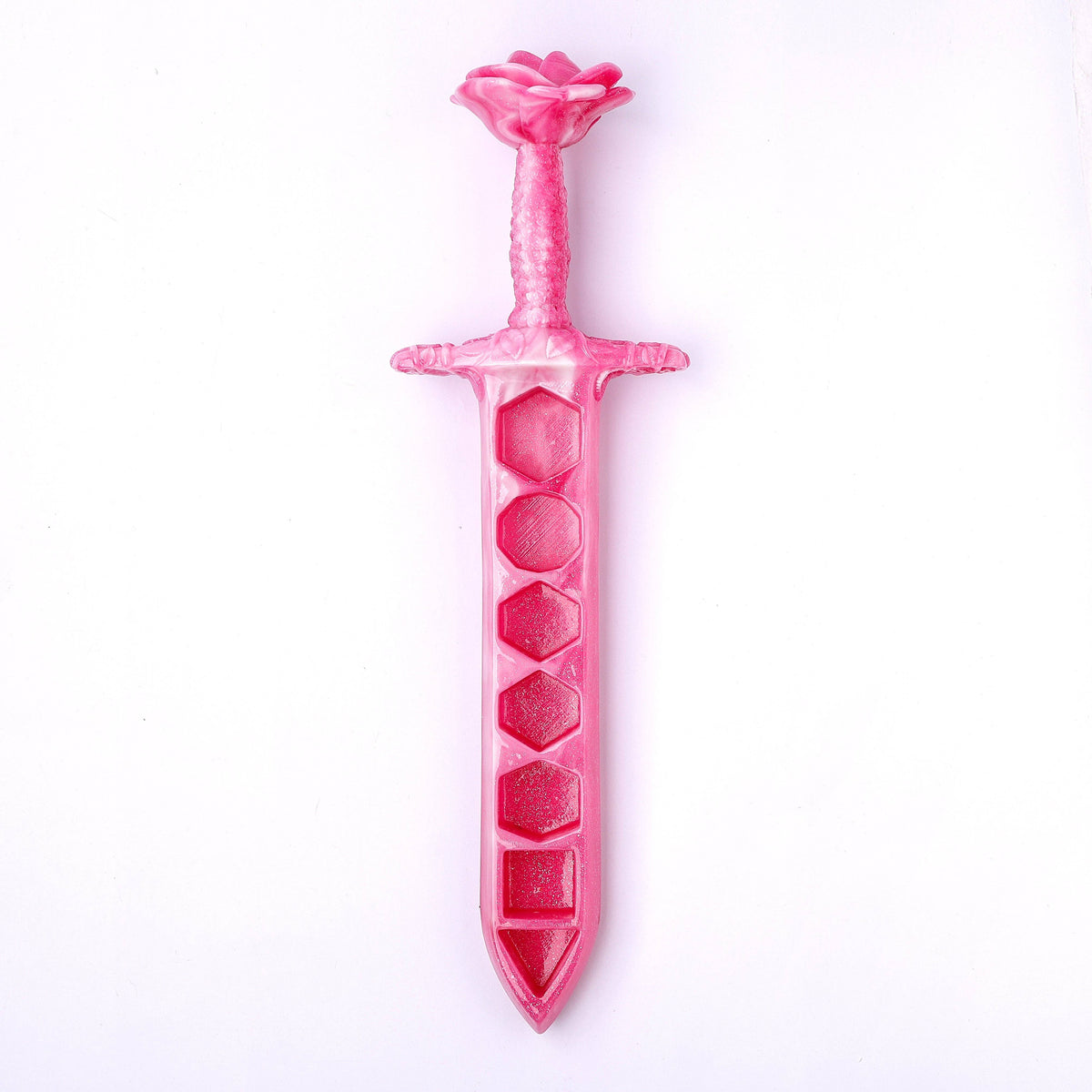 Rose Dagger Resin Dice Case - Pink